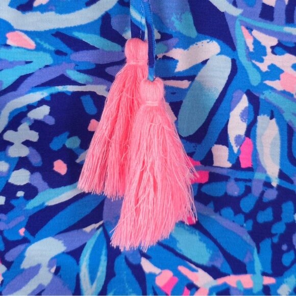 Lilly Pulitzer Women’s Party Wave Margot Swing Mini Dress Pima Cotton Tassels XS - Picture 8 of 12